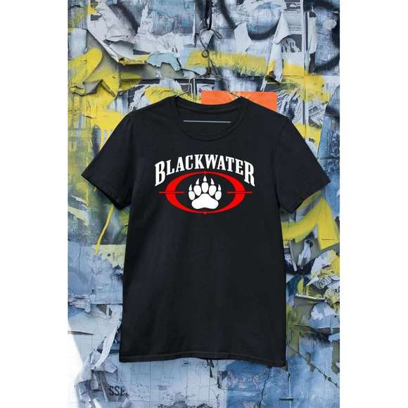 T-shirt Militaire Style Blackwater - Polyester, Manches Courtes, Col Rond, Taille Regular, Neuf Avec étiquette